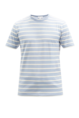 Striped Supima Cotton Jersey T-shirt from Sunspel