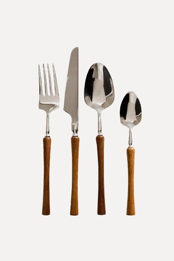 4-Piece Wooden Cutlery Set