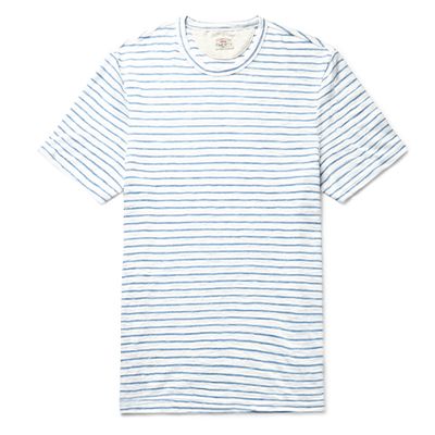 Striped Slub Melange Cotton T-Shirt from Faherty