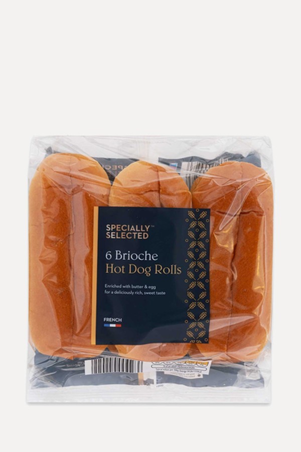 Luxury French 6 Sliced Brioche Hot Dog Rolls from Specially Selected 