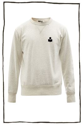 Mike Flocked-Logo Cotton-Blend Sweatshirt from Isabel Marant