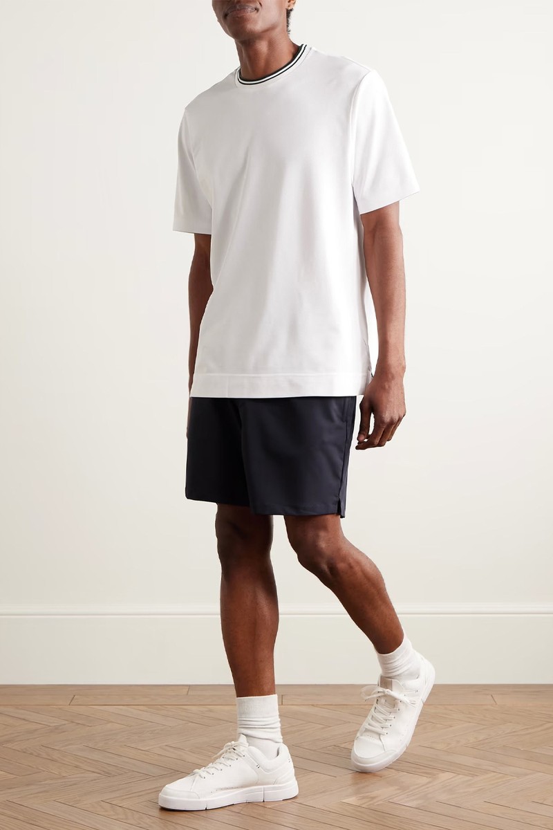 Straight-Leg Shell Tennis Shorts