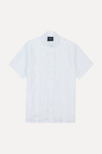 Linen Short Sleeve Cuban Shirt from Drake's