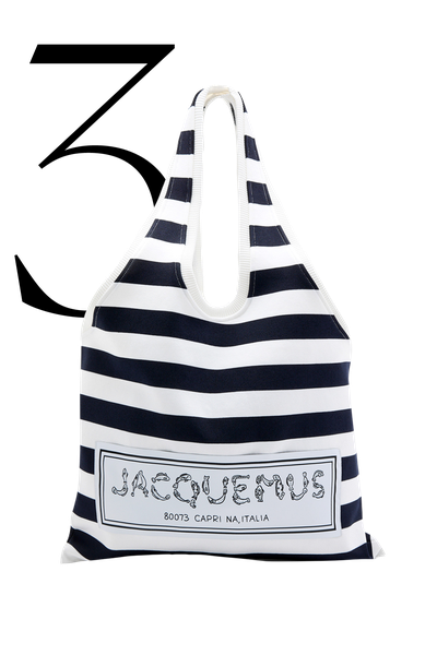 Le Sac Marcel Striped Knitted Tote from Jacquemus