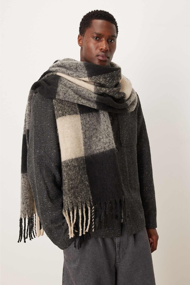 Woven Oversized Check Scarf from ASOS DESIGN