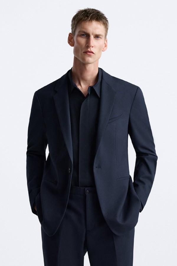 Textured Suit Blazer from Zara