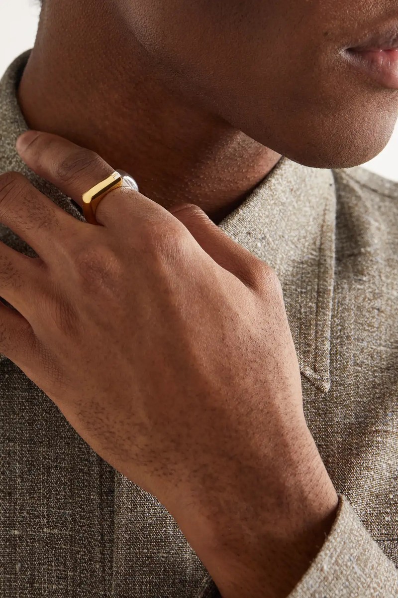 Gold-Plated & Sterling Silver Ring, £360 | Bottega Veneta