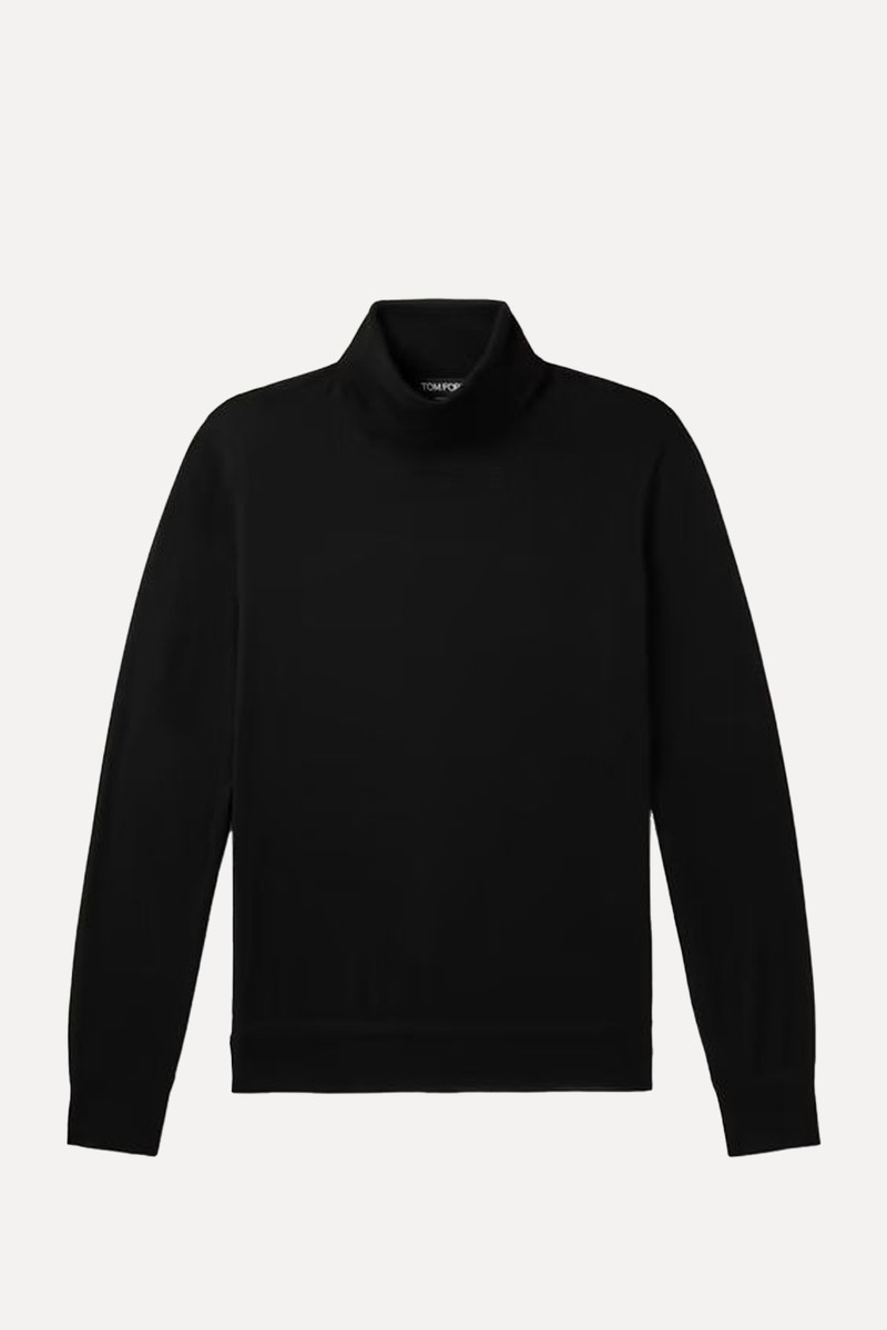 Slim-Fit Cashmere and Silk-Blend Rollneck Sweater from Tom Ford