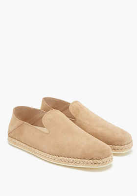 Collapsible-Heel Suede Espadrilles  from Tod's