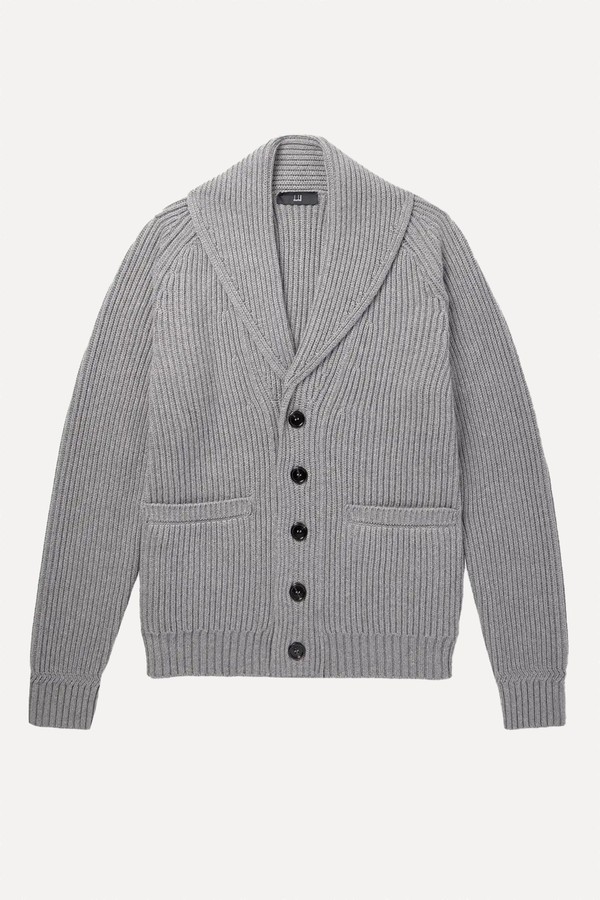 Shawl-Collar Ribbed Cardigan from Dunhill