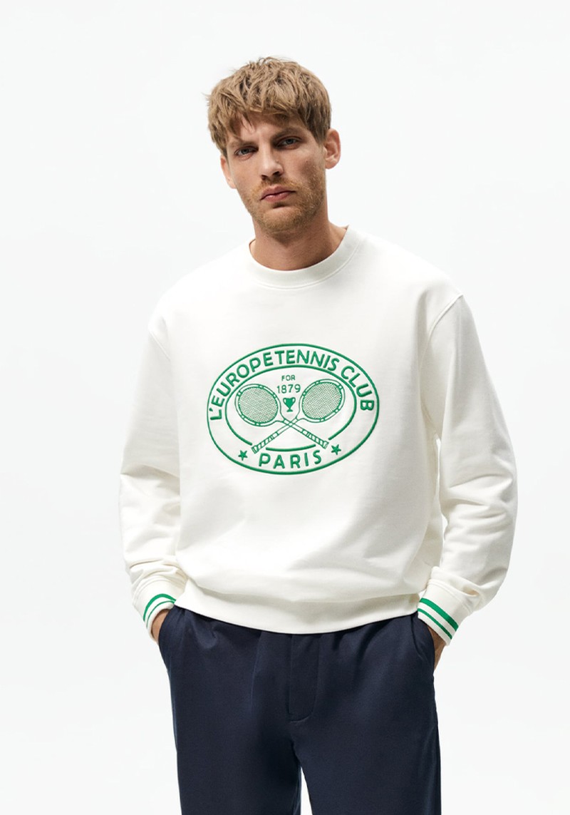 Embroidered Tennis Sweatshirt, £32.99 | Zara