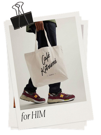 Logo-Print Cotton-Canvas Tote Bag, £35 | Café Kitsuné