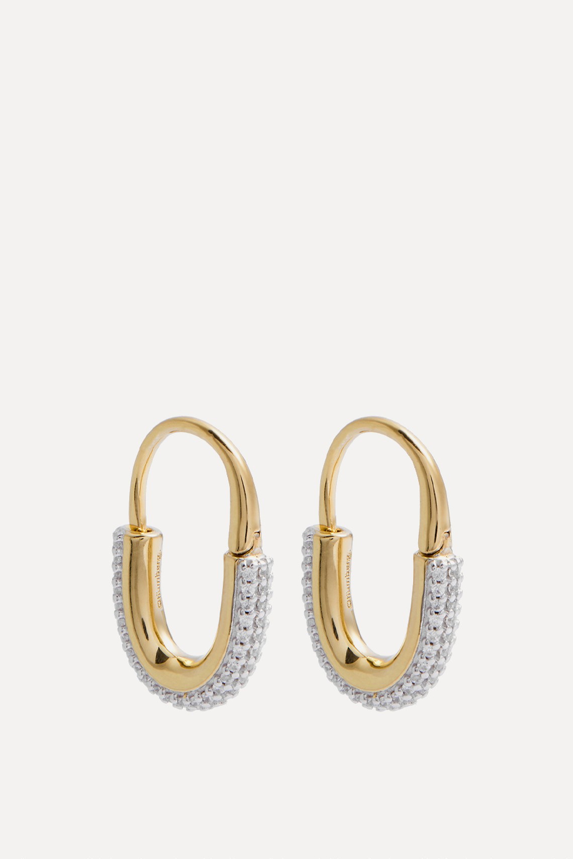 Roscida Pavé 14kt Gold Vermeil Hoop Earrings from Otiumberg