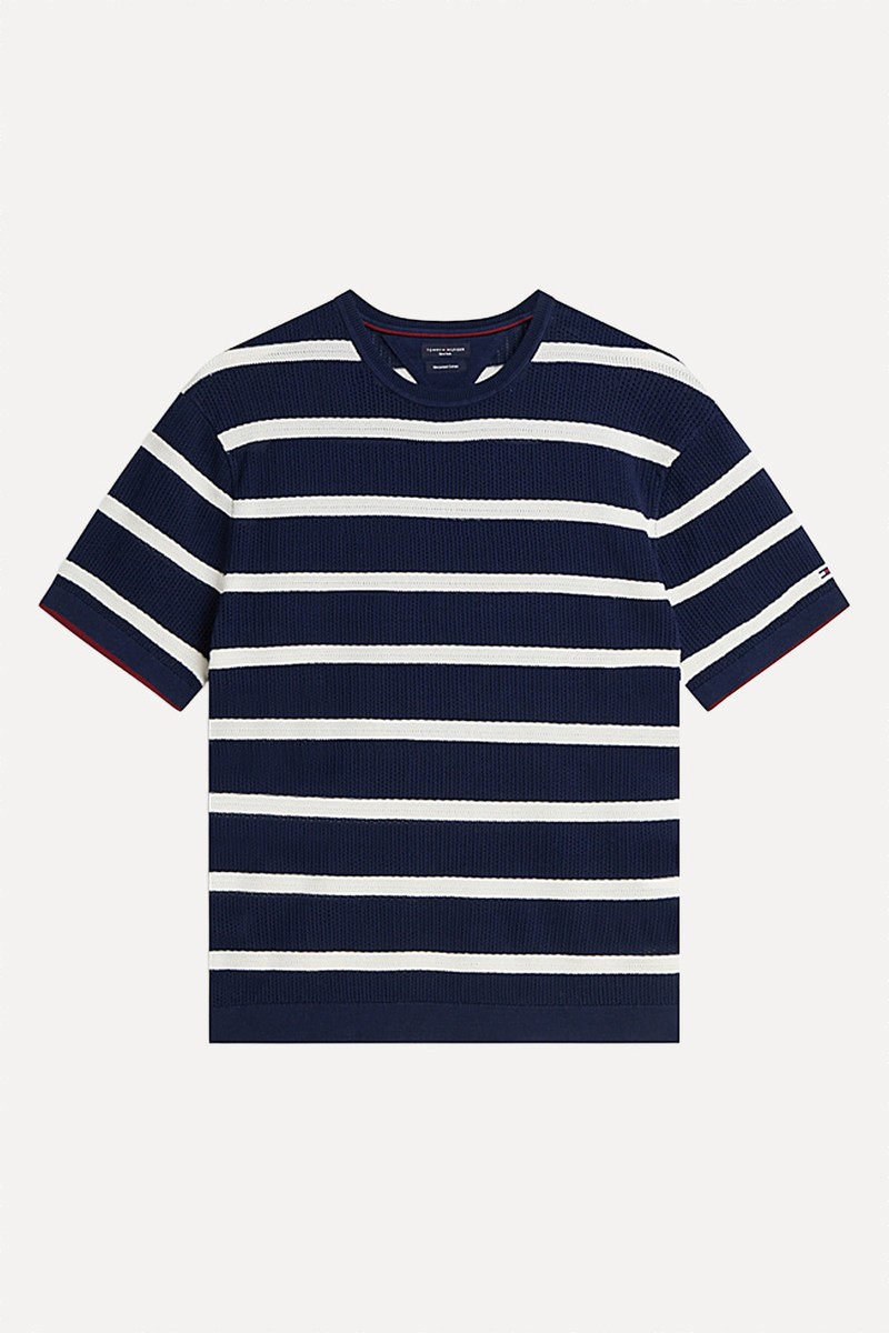 New York Label Breton Stripe Knit Relaxed T-Shirt