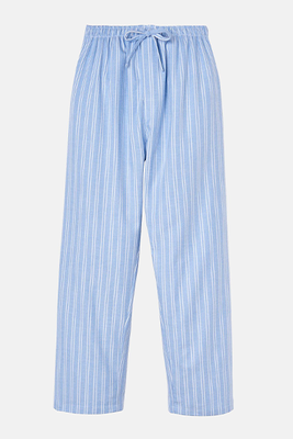 Men's Westwood Blue Stripe Brushed Cotton Pyjama Trousers from British Boxers