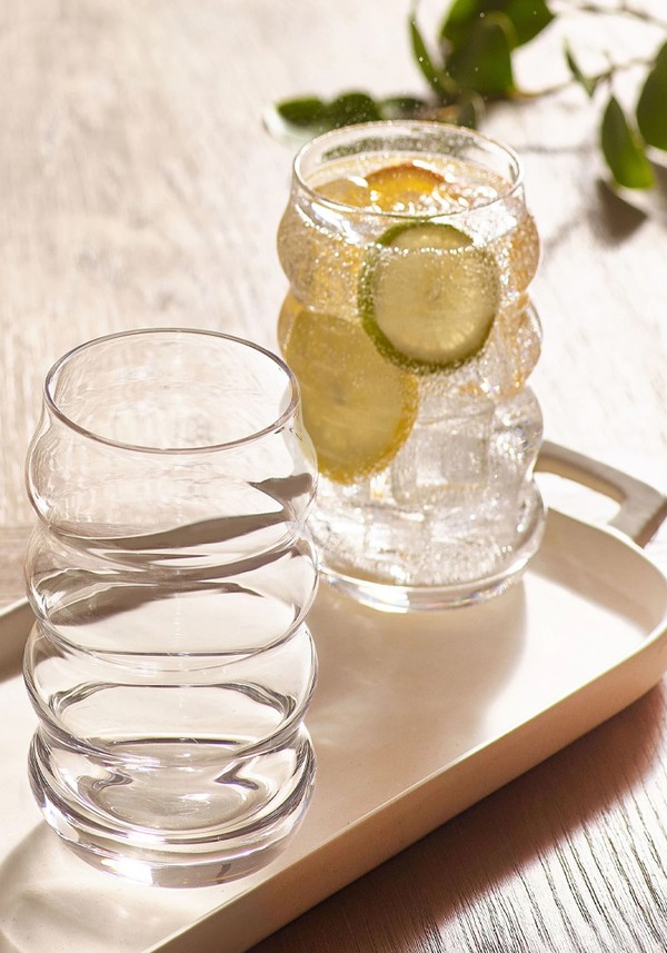 Set Of 2 Scandi Ripple Glasses from Next