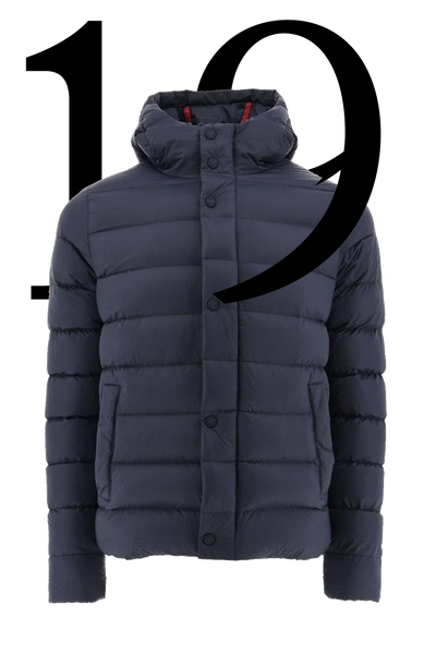 Navy Jorge Hooded Puffer Jacket from JOTT