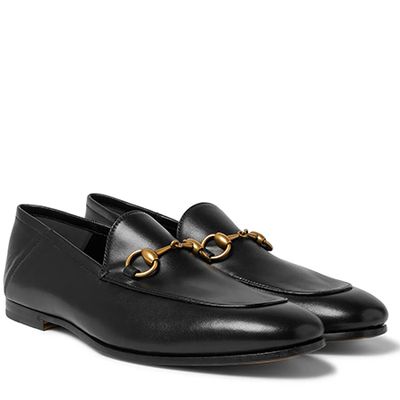 Brixton Horsebit Leather Loafers from Gucci