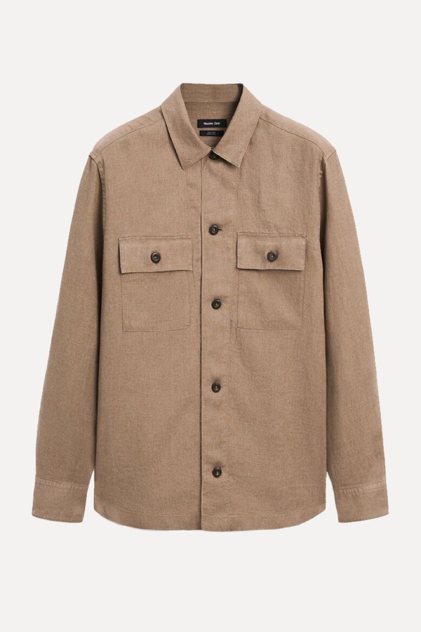 100% Linen Overshirt from Massimo Dutti