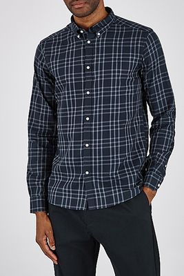 Hubert Navy Checked Shirt from Les Deux