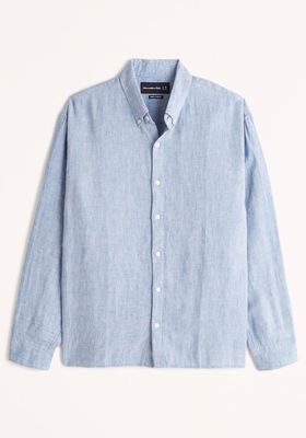 Linen Button-Up Shirt 