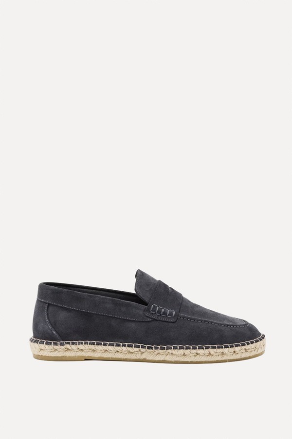 Capri Suede Penny Loafer Espadrilles from Reiss