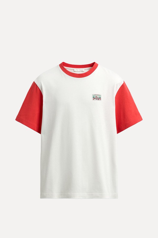 Colour Block T-Shirt With Contrast Patch