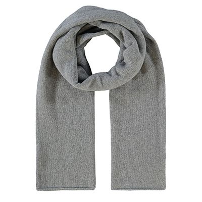 Grey Cashmere Knit Scarf
