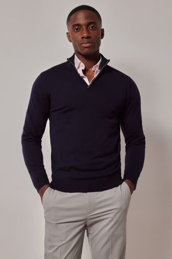 Half Zip Merino Jumper