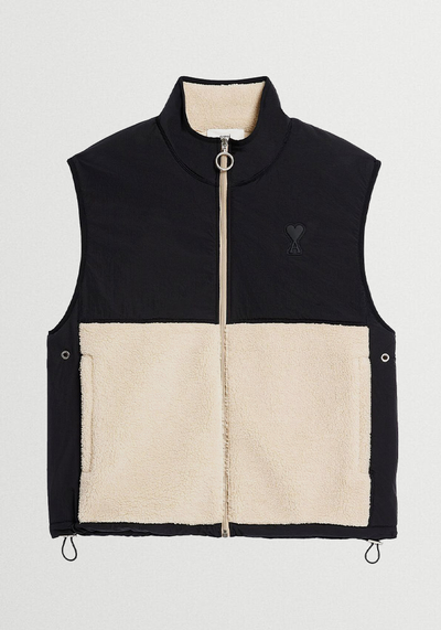 Logo-Embroidered Fleece Gilet from Ami Paris