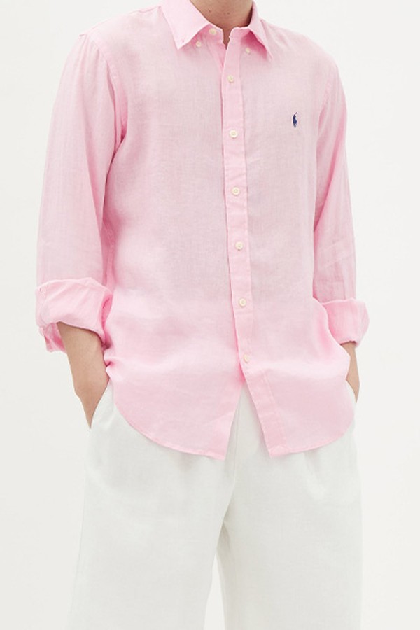 Logo-Embroidered Linen Shirt from Polo Ralph Lauren