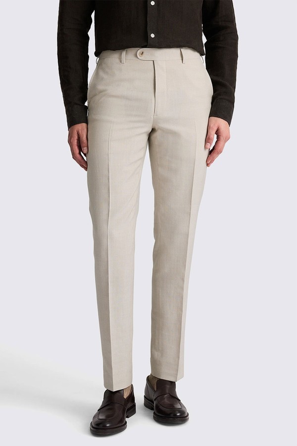 Italian Tailored Fit Neutral Suit Trousers