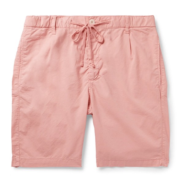 Pleated Cotton Drawstring Shorts from Hartford
