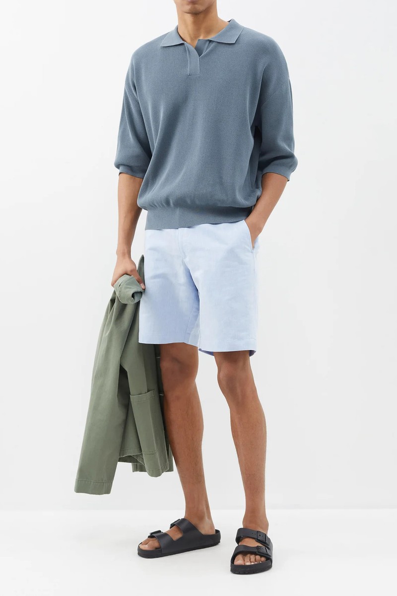 Harrop Buckled Linen-Blend Shorts, £147 (were £245) | ORLEBAR BROWN
