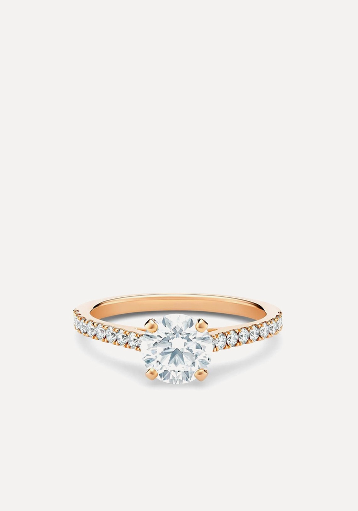 Classic Pave Round Brilliant Diamond Ring