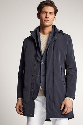 Navy Trench Coat from Massimo Dutti