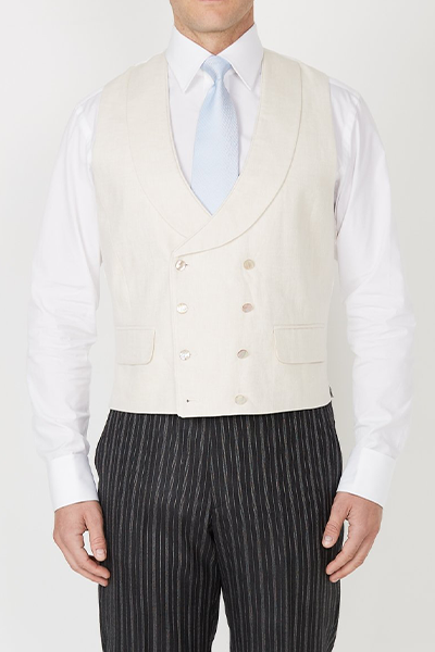 Parade Cream Double Breasted Waistcoat