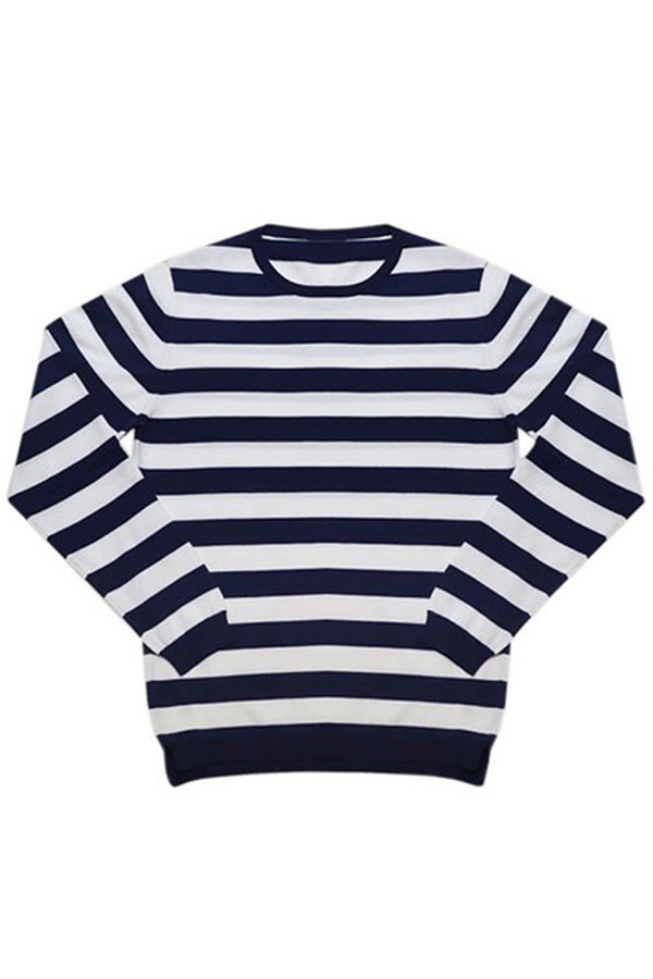 Soft Cotton Wide Striped Sweater from Anderson & Sheppard