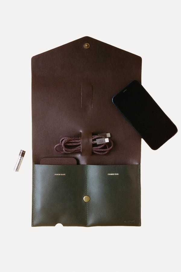 Leather Cable Organiser Wallet from Zara