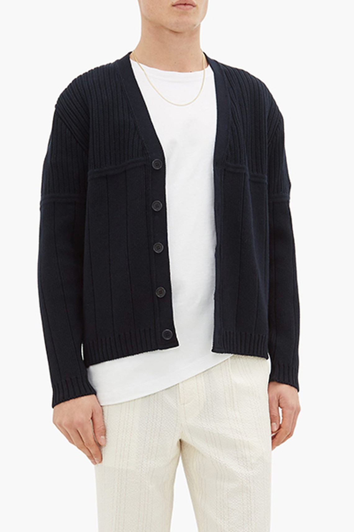 Ribbed-Knit Cotton Cardigan from Editions M.R