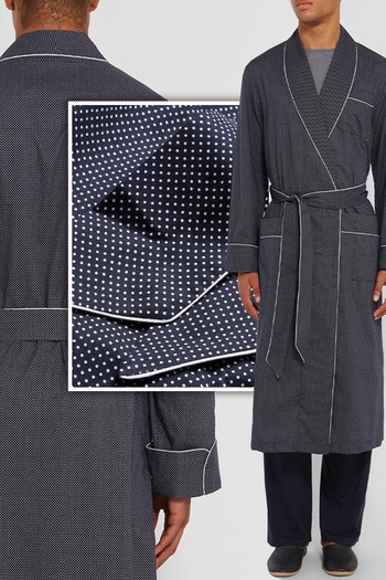 Plaza Polka-Dot Cotton Robe, £230 | Derek Rose