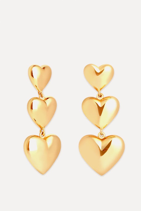 Heart Drop Stud Earrings from Astrid & Miyu