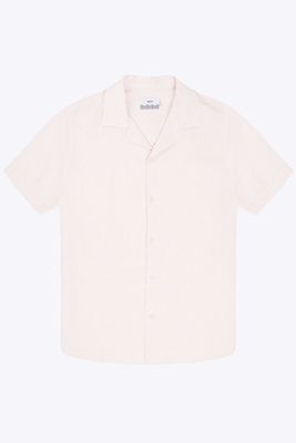 Didcot Short Sleeve Shirt White Seersucker from Wax London
