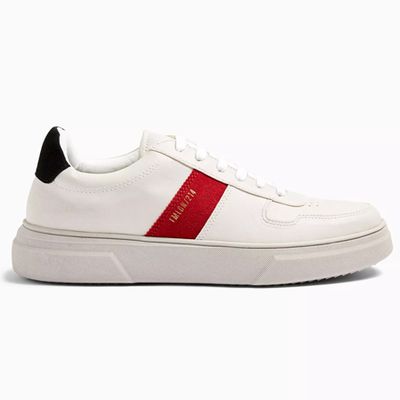 Red Chunky Drone Stripe Trainers