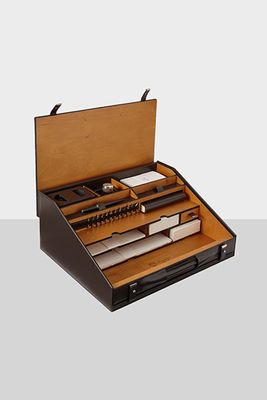Leather And Plywood Travel Desk Set from Pineider