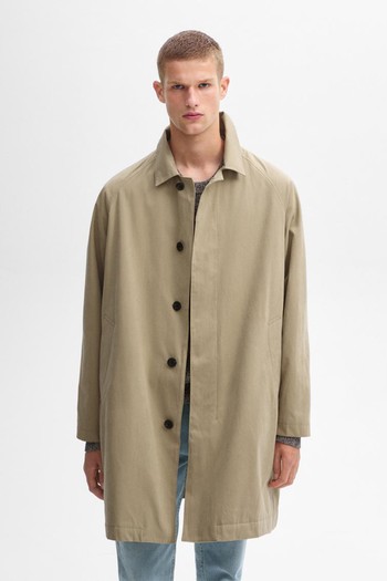 Short Cotton Blend Trench Jacket, £169 | Massimo Dutti