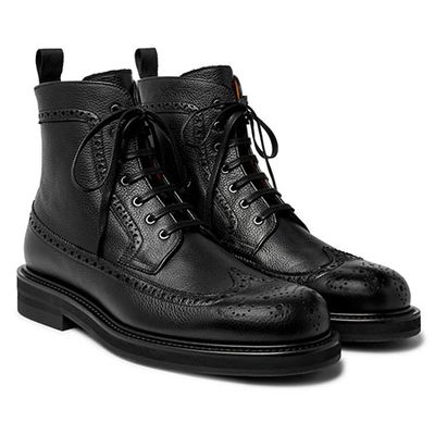 Jacques Full-Grain Leather Brogue Boots from Mr P.