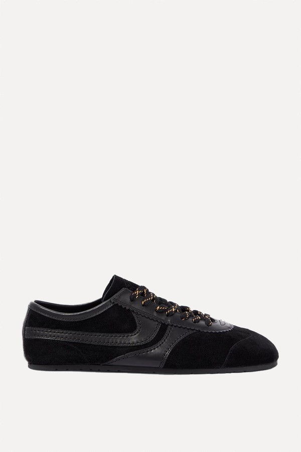 Leather-Trimmed Suede Sneakers from Dries Van Noten
