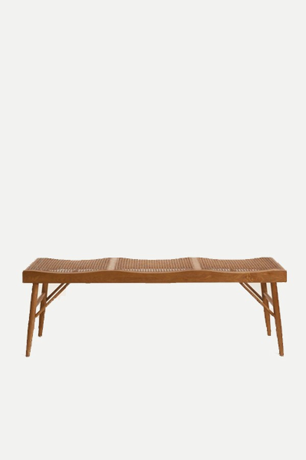 Wood And Ratten Bench  from Zara