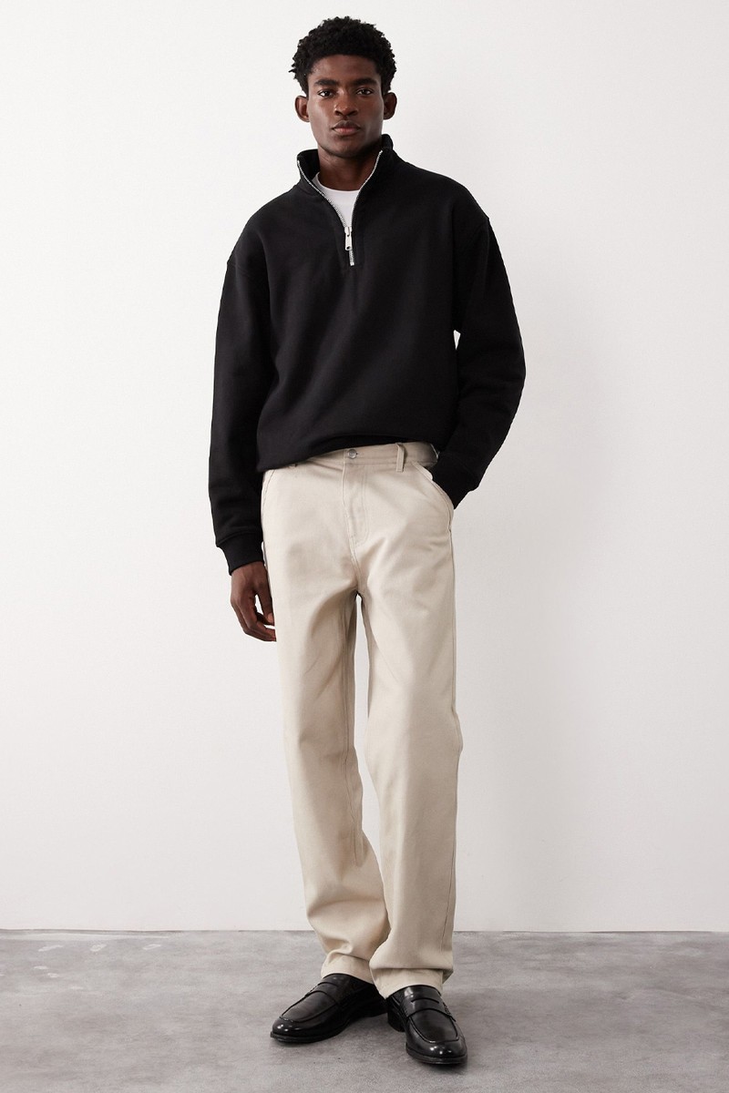 C-T-2573 Signature Fit Heavyweight Quarter Zip Funnel Sweatshirt
